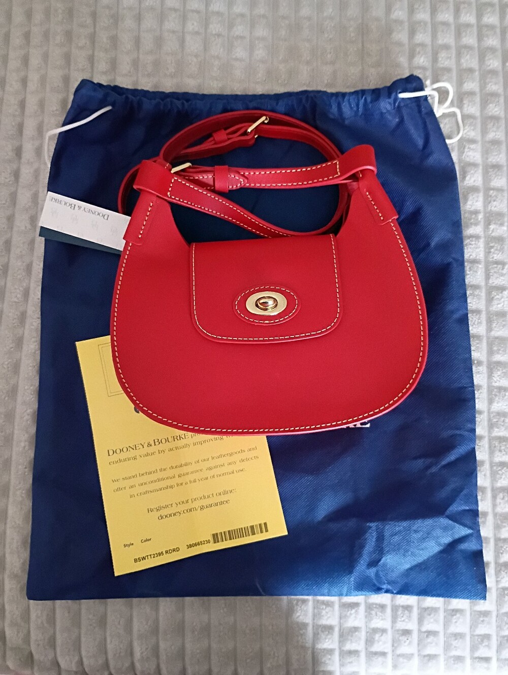 Dooney & Bourke Sweety Leather Crossbody Hobo – Red – NWT